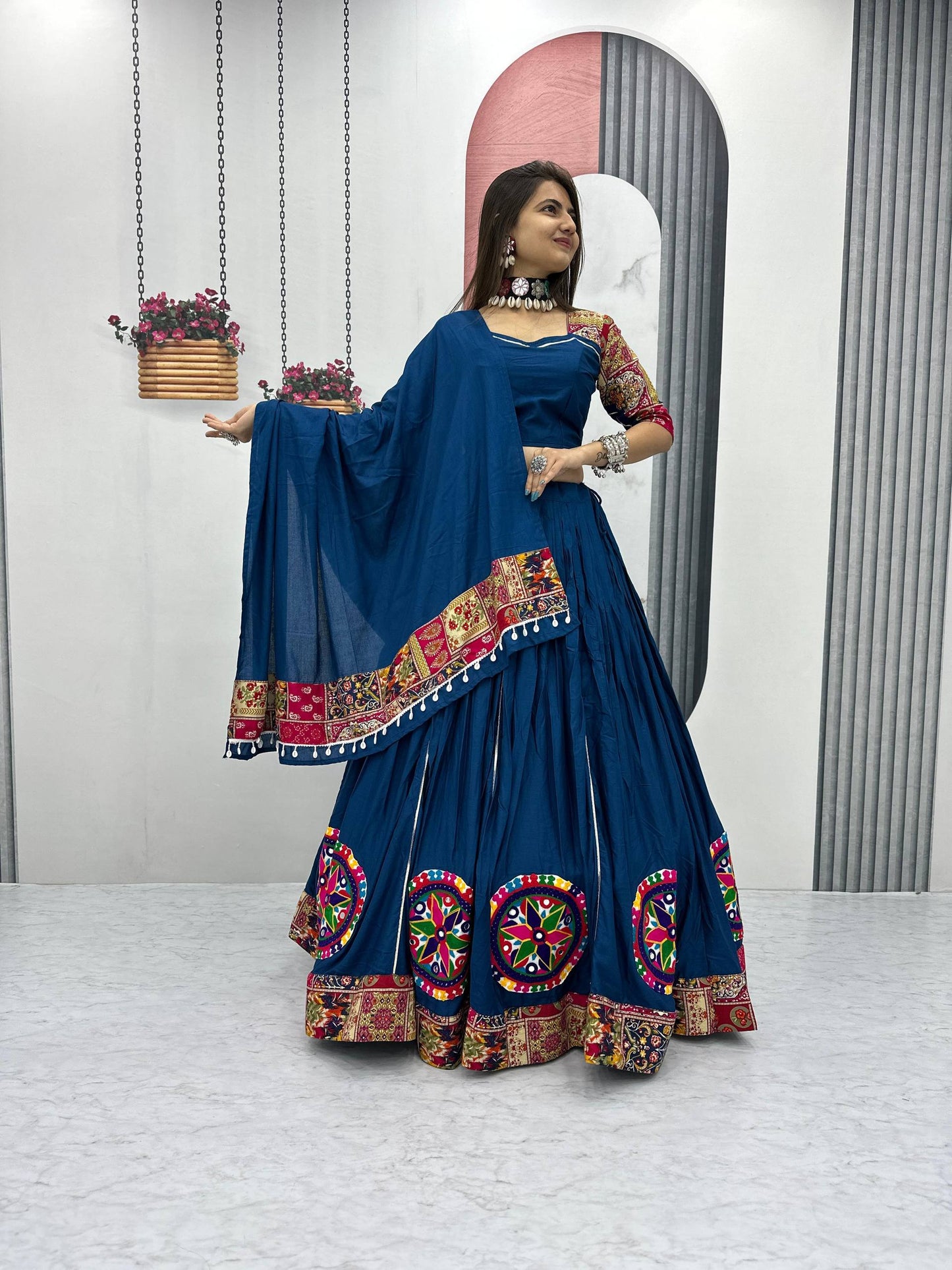 Meera’s Midnight Muse Royal Blue Traditional Lehenga Choli
