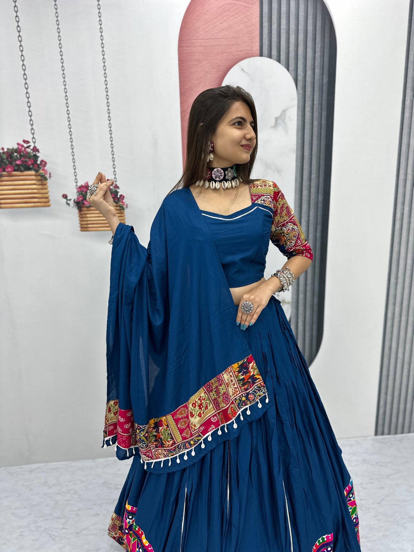 Meera’s Midnight Muse Royal Blue Traditional Lehenga Choli