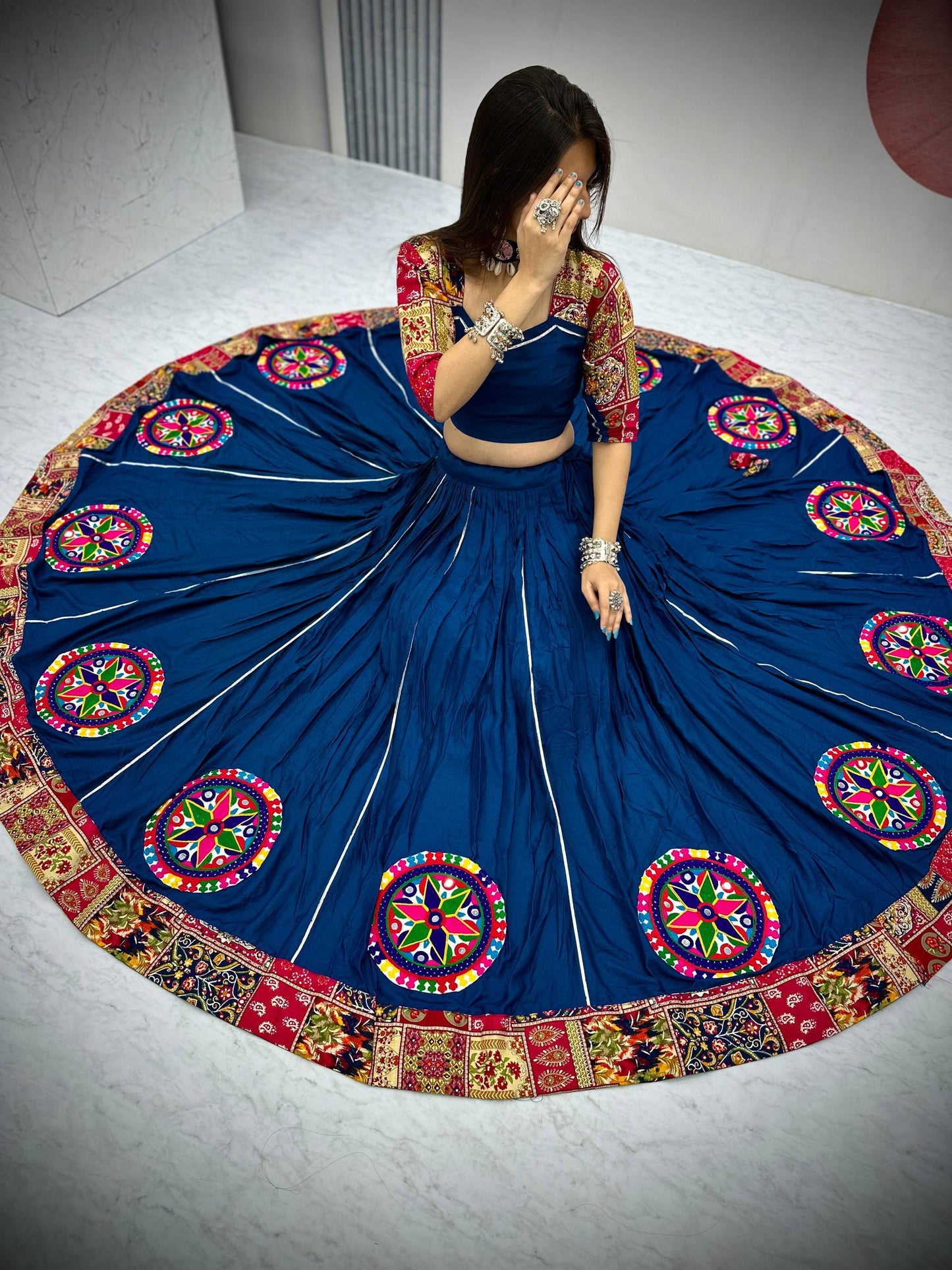 Meera’s Midnight Muse Royal Blue Traditional Lehenga Choli
