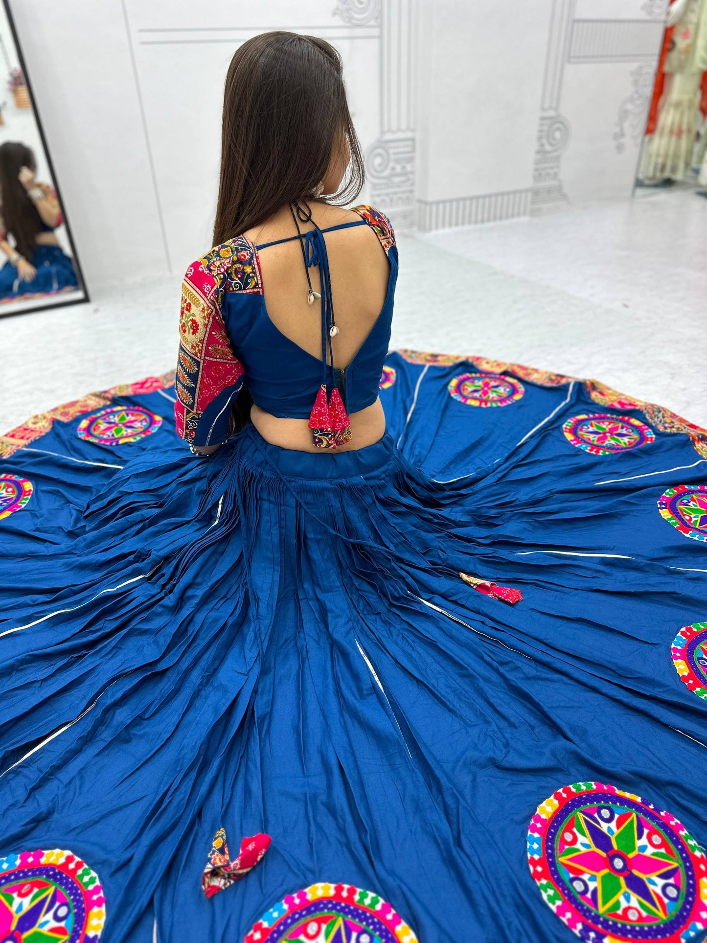 Meera’s Midnight Muse Royal Blue Traditional Lehenga Choli