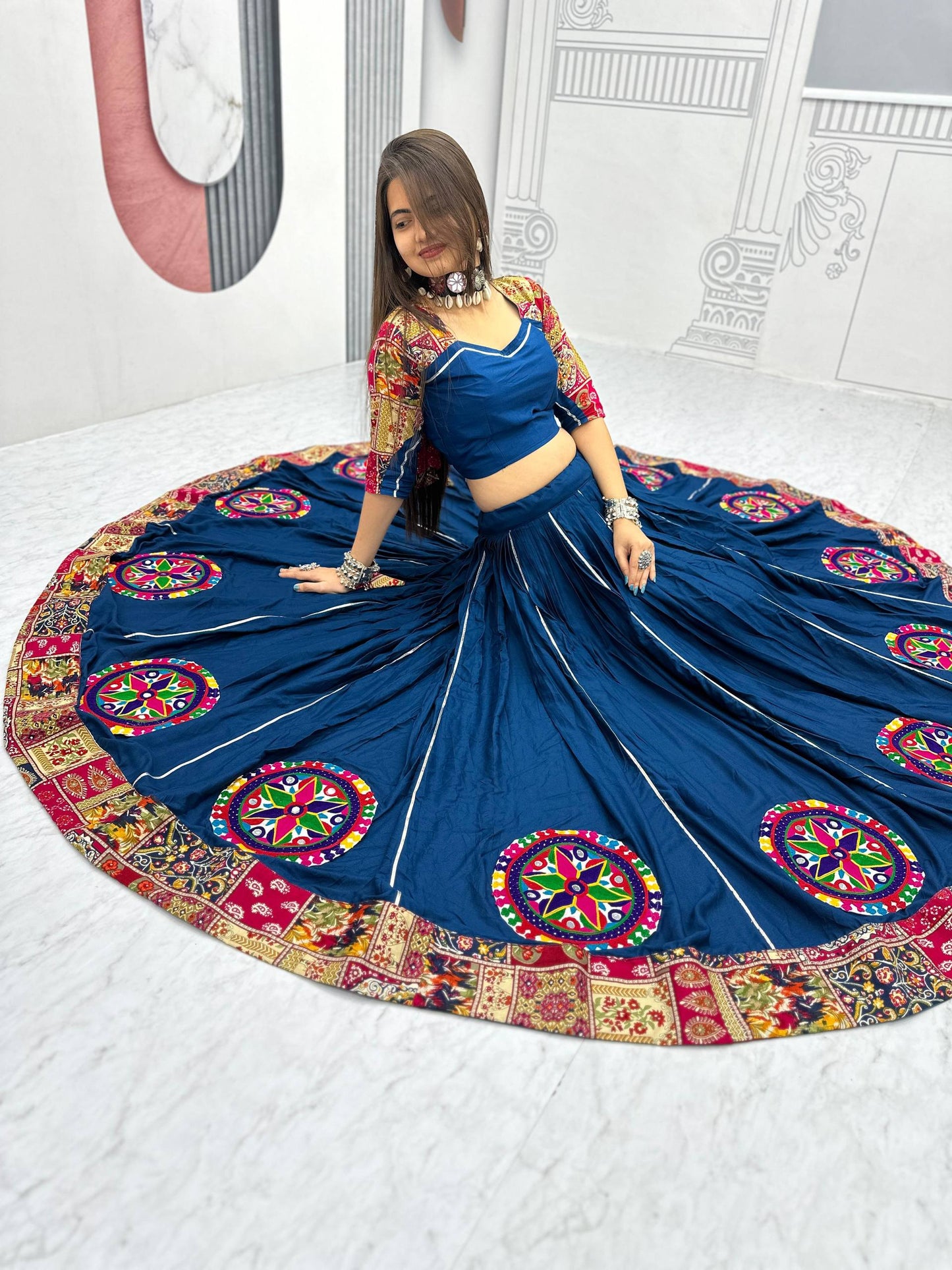 Meera’s Midnight Muse Royal Blue Traditional Lehenga Choli