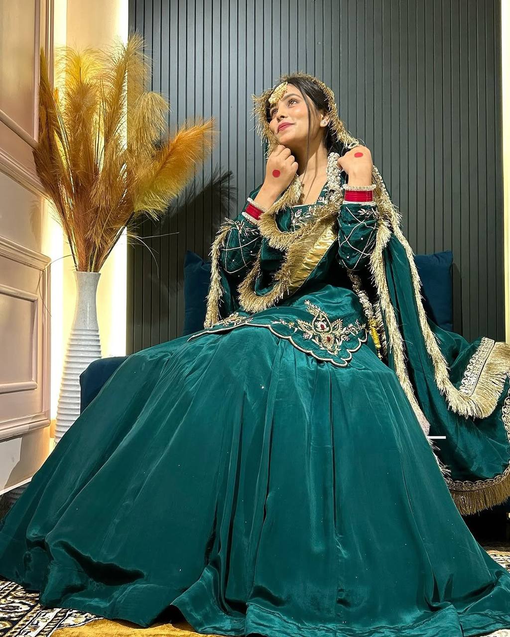 Zarisha Natural Crep Silk Top Lehenga