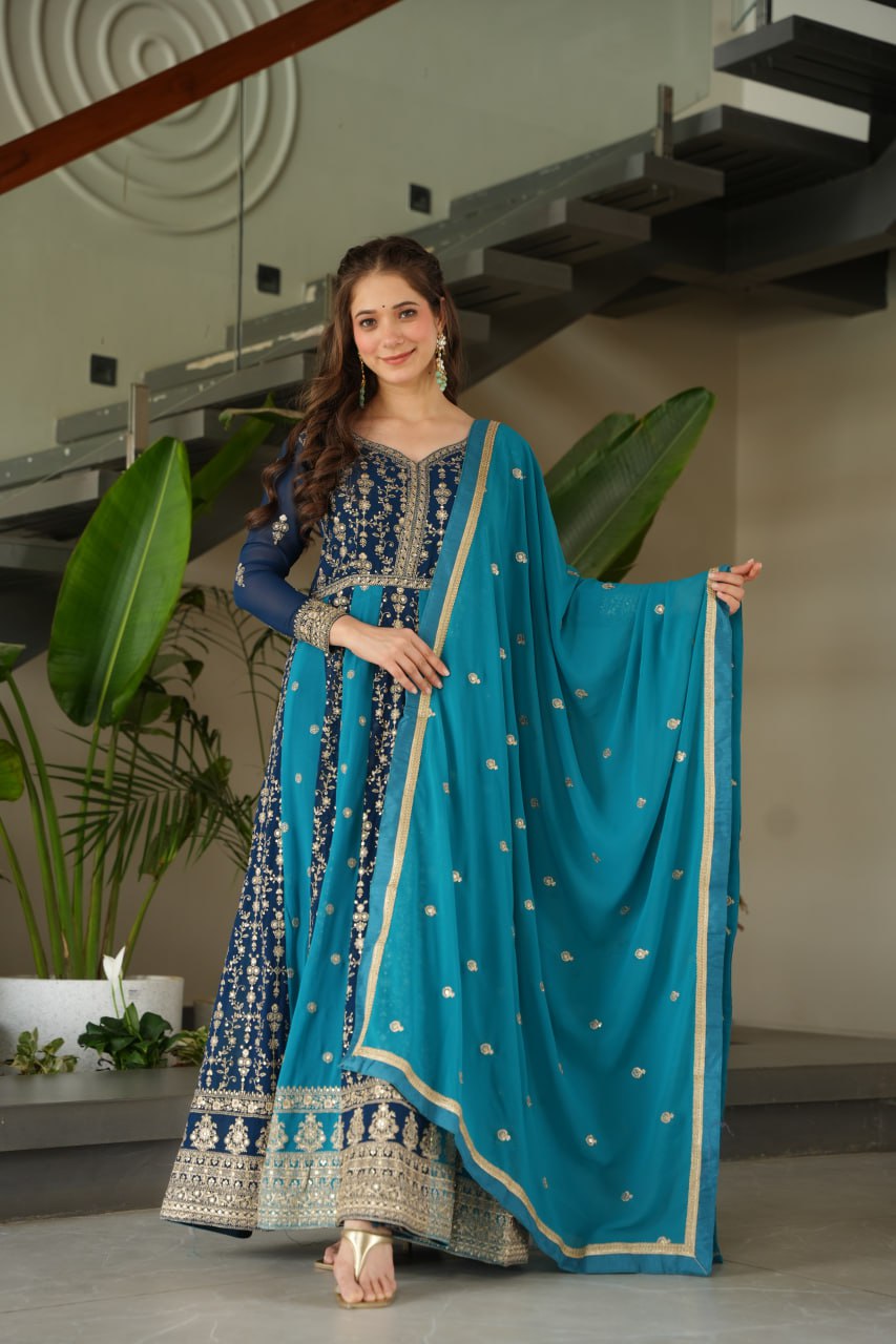 Ruhani Royal Panelled Embroidered Anarkali