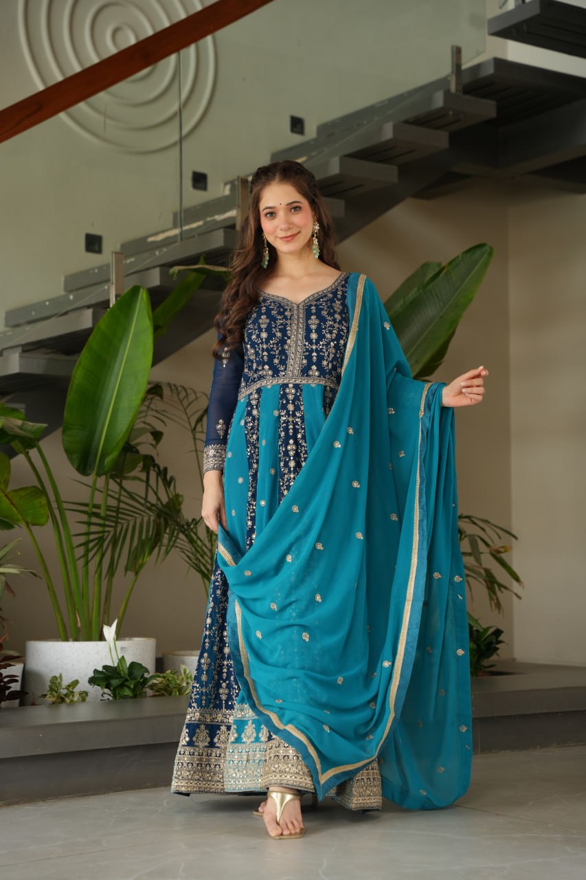 Ruhani Royal Panelled Embroidered Anarkali