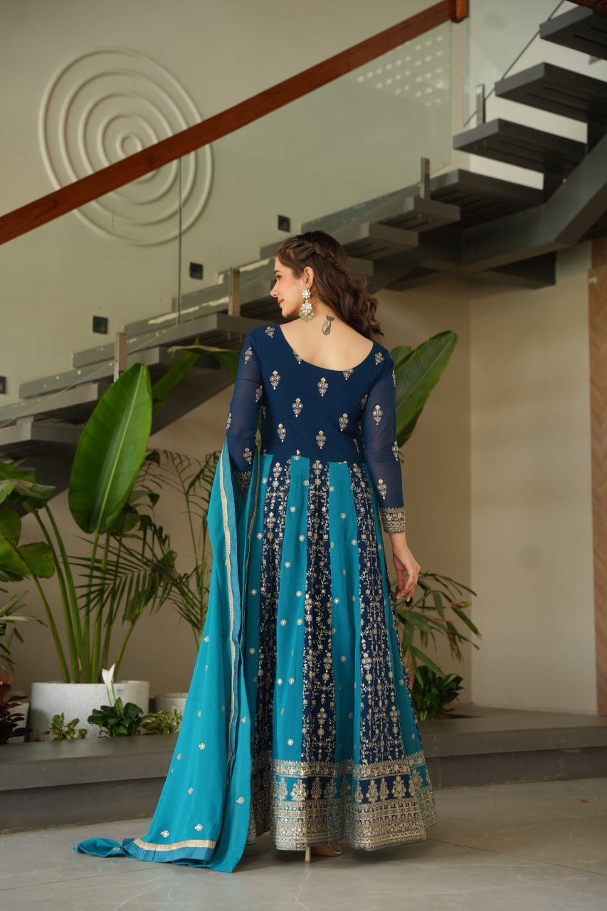 Ruhani Royal Panelled Embroidered Anarkali