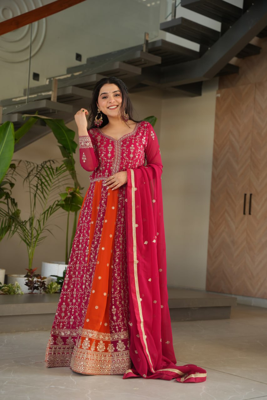 Ruhani Royal Panelled Embroidered Anarkali