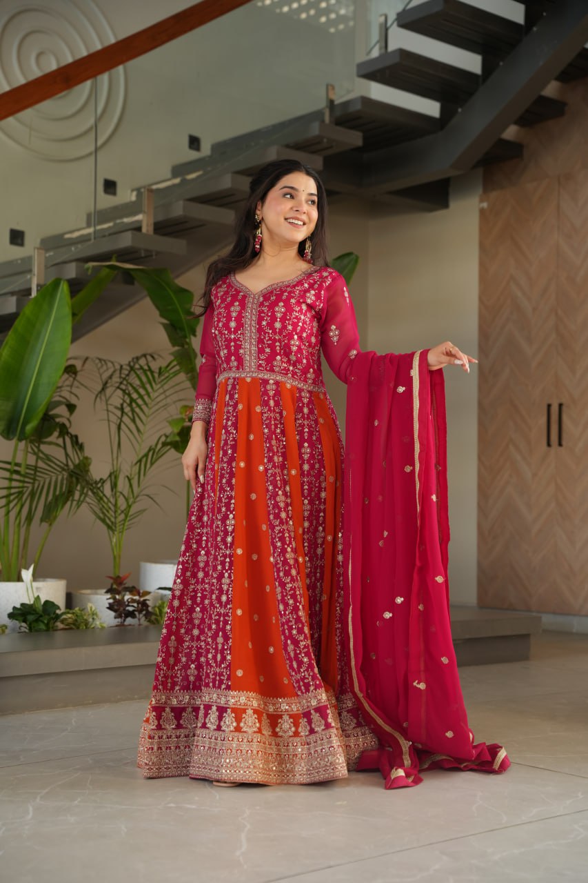 Ruhani Royal Panelled Embroidered Anarkali