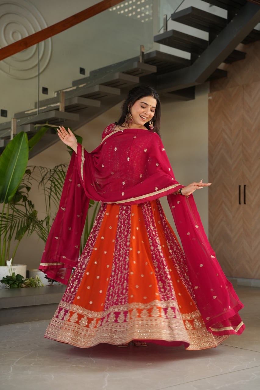 Ruhani Royal Panelled Embroidered Anarkali