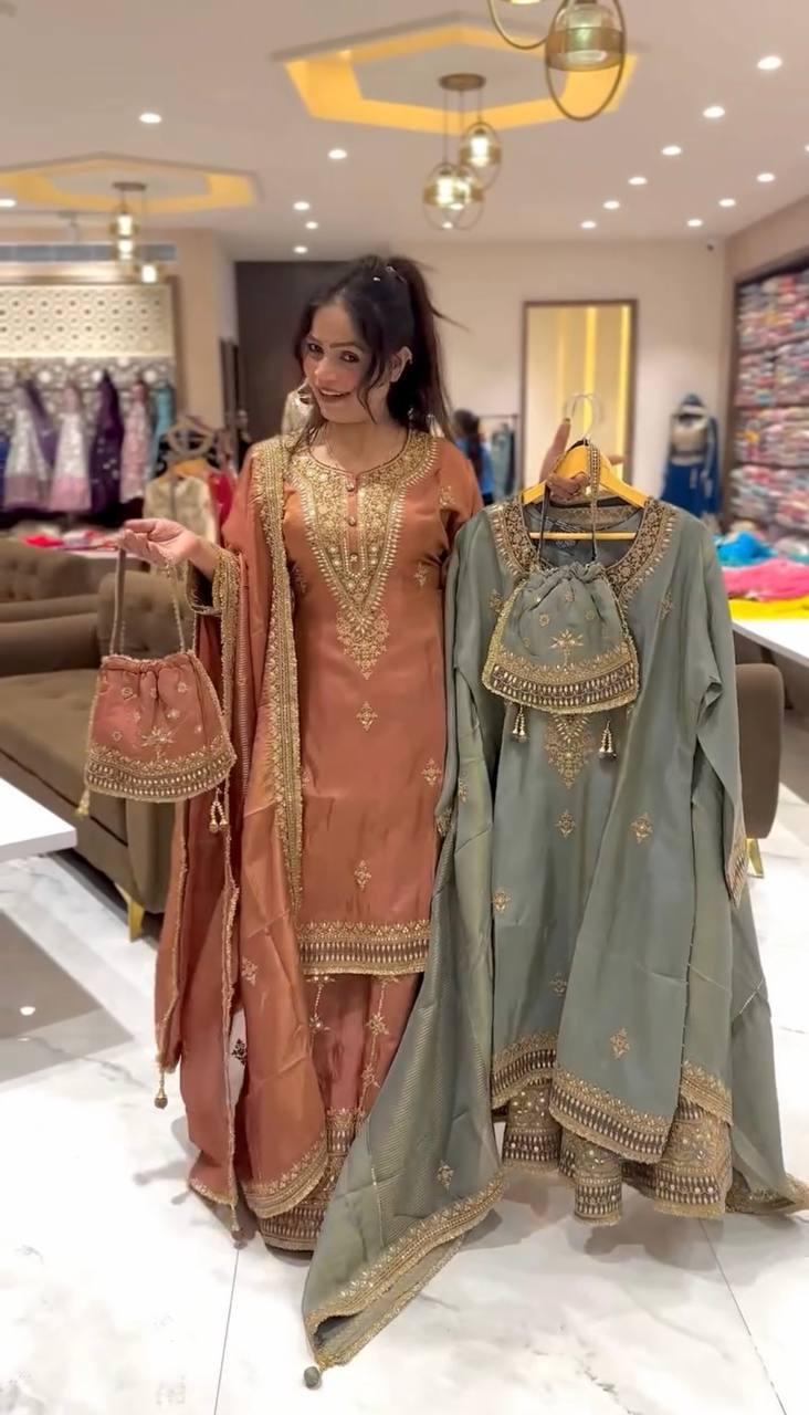 Grace & Grandeur Handcrafted Patiala Pakistani Suit Sets for a Royal Look