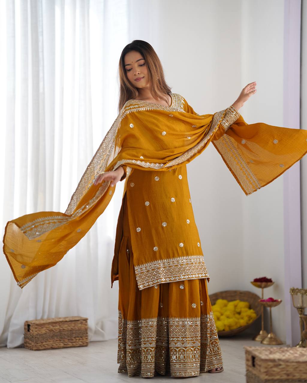 A Symphony of Ethnic Elegance Shararas