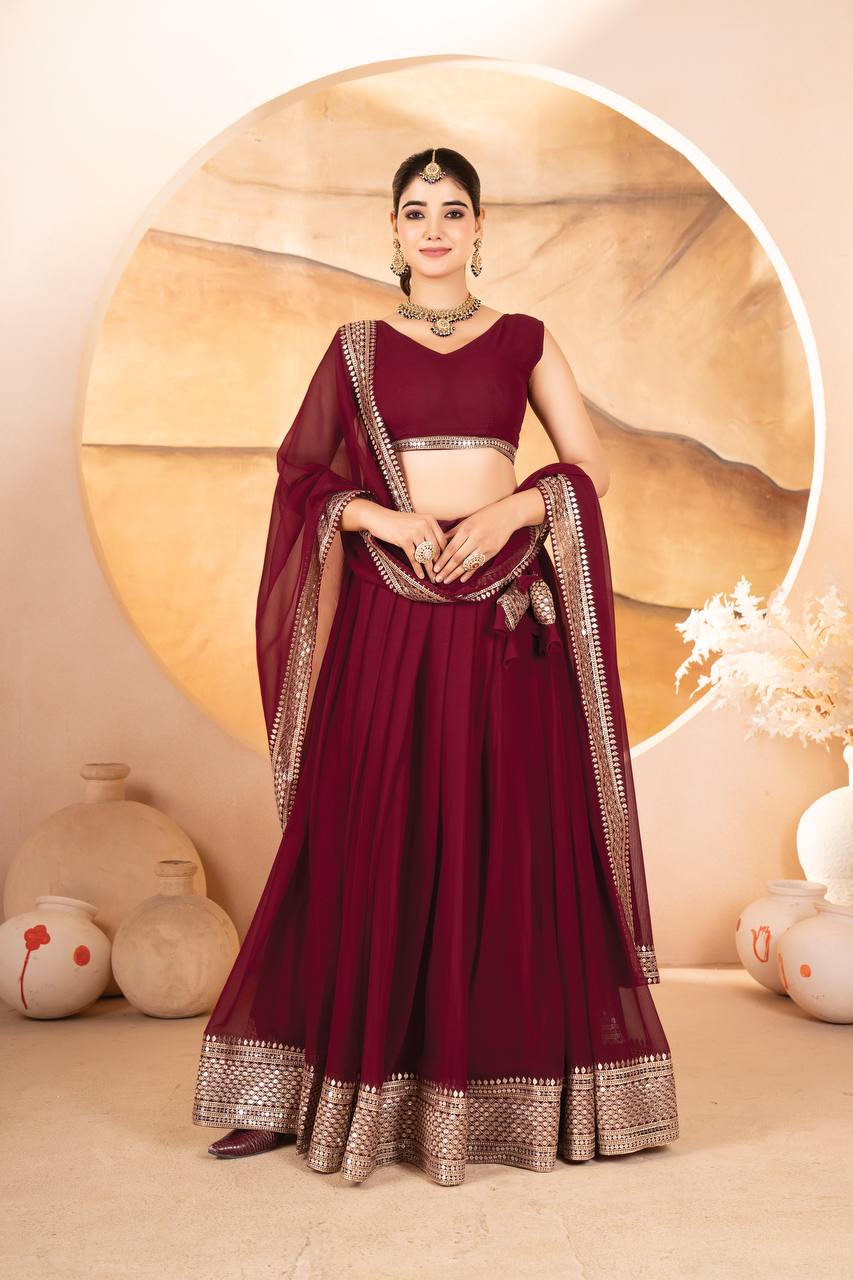 Black Colored Traditional Lehenga Choli