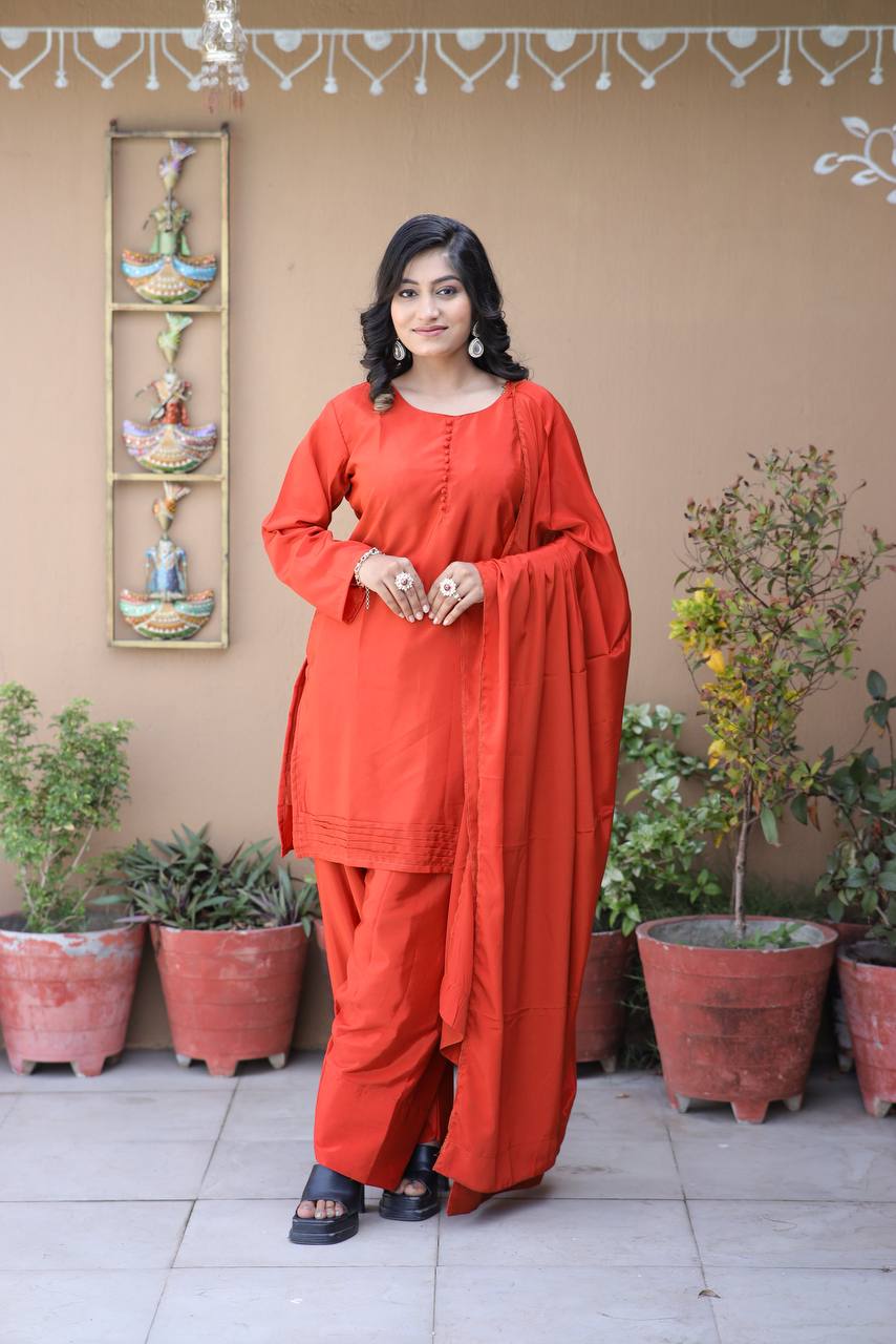 Royal Elegance The Exclusive Kurti & Farsi Salwar Set