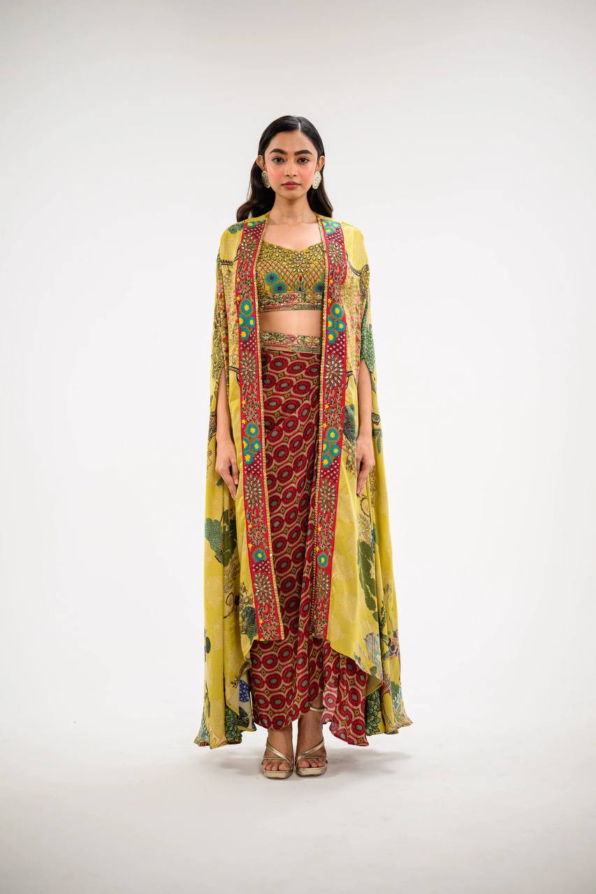 Festive Dhoti Kurta with Chic Shrug A Statement Ethnic Look
