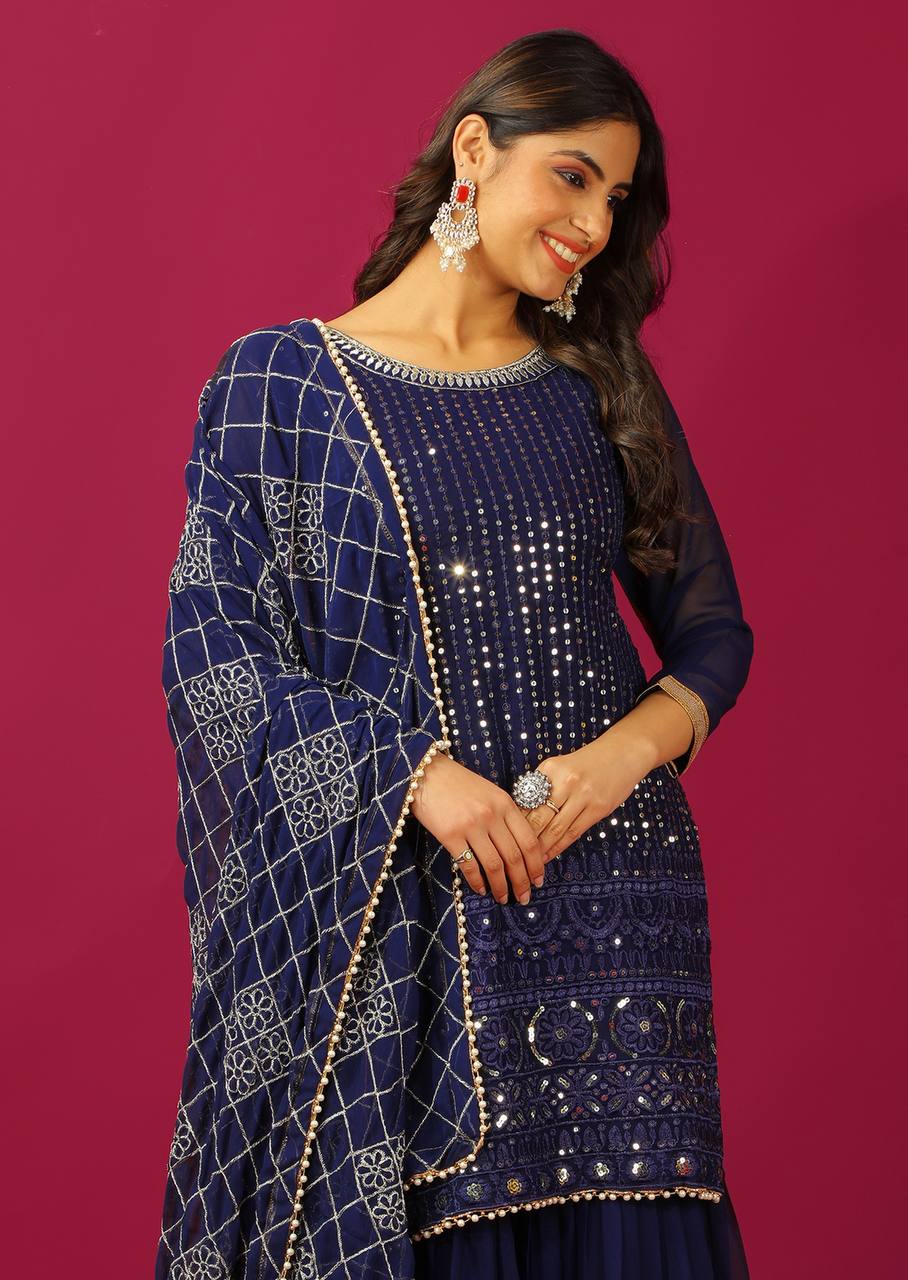 Golden Glam A Fusion of Tradition Sharara Set