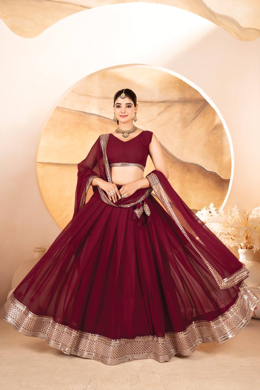 Black Colored Traditional Lehenga Choli