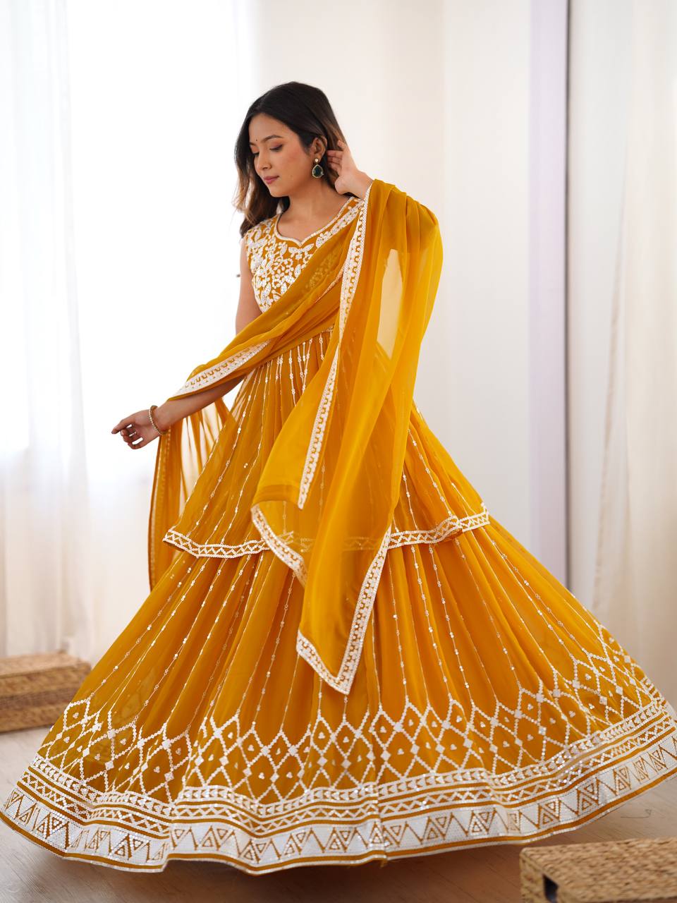 Urban Royalty Faux Georgette Sharara Suit