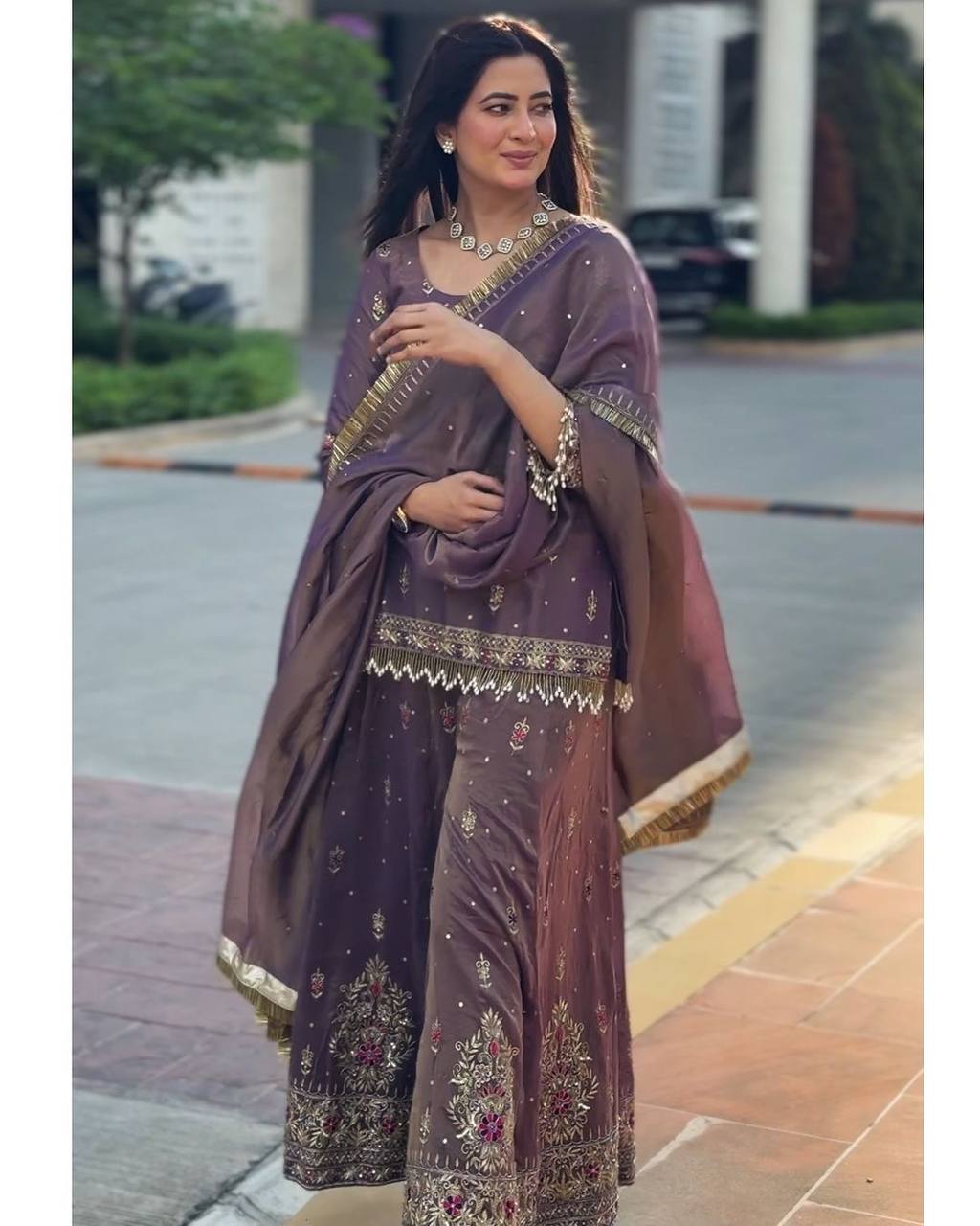 Starlit Glow Shimmering Sharara Sets Designed for Unforgettable Evenings
