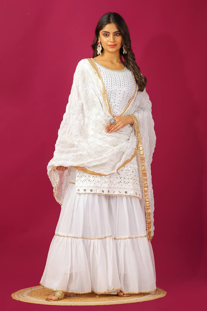 Golden Glam A Fusion of Tradition Sharara Set