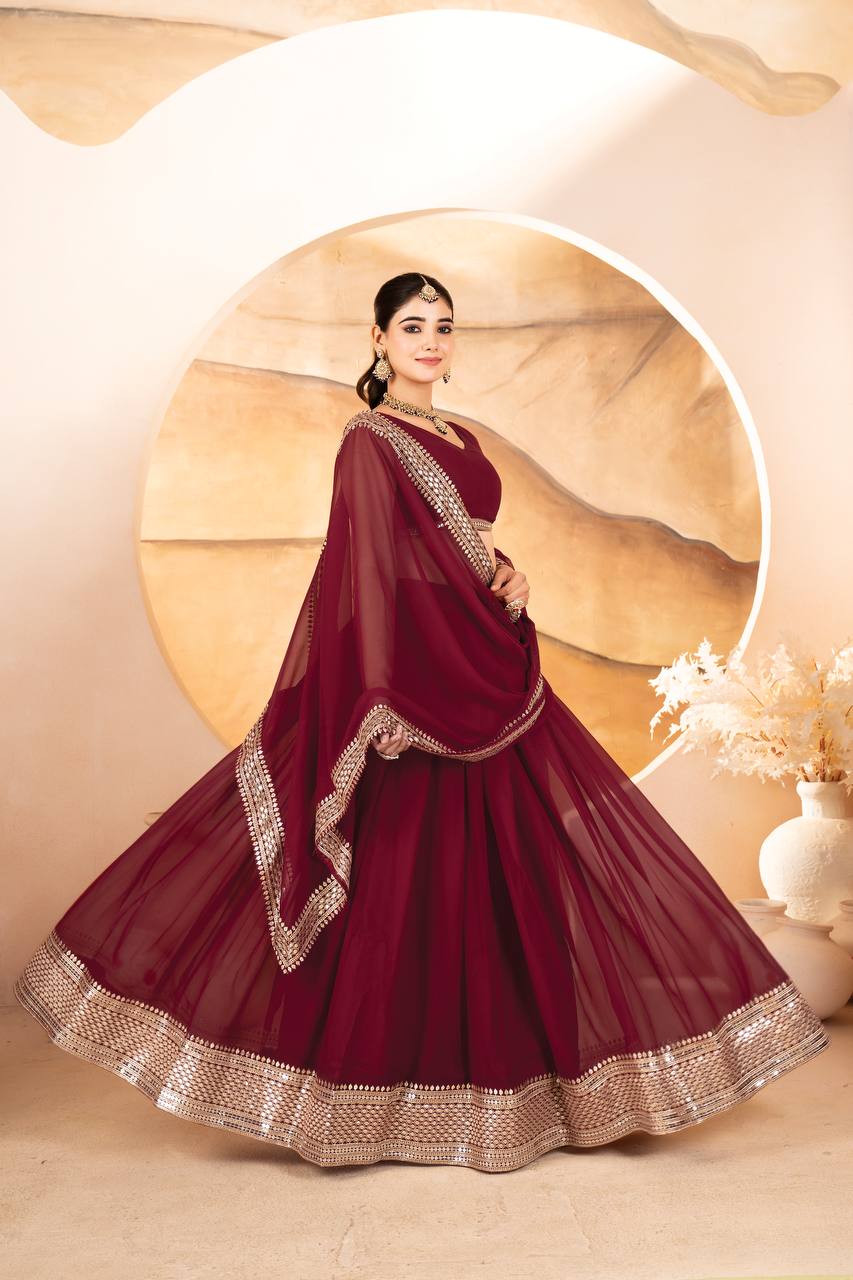 Black Colored Traditional Lehenga Choli