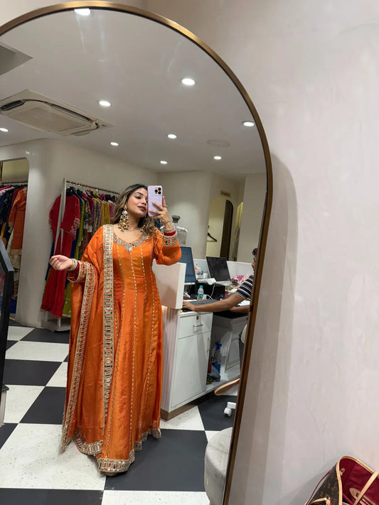 Nuha  Three Piece Anarkali Set