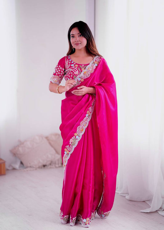 Rang E Gulabi  Radiant Pink Saree