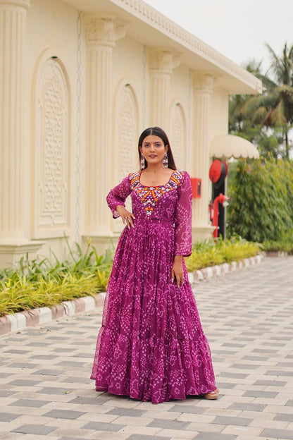 Rasika Bandhani Mirror Gown