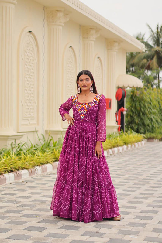 Rasika Bandhani Mirror Gown