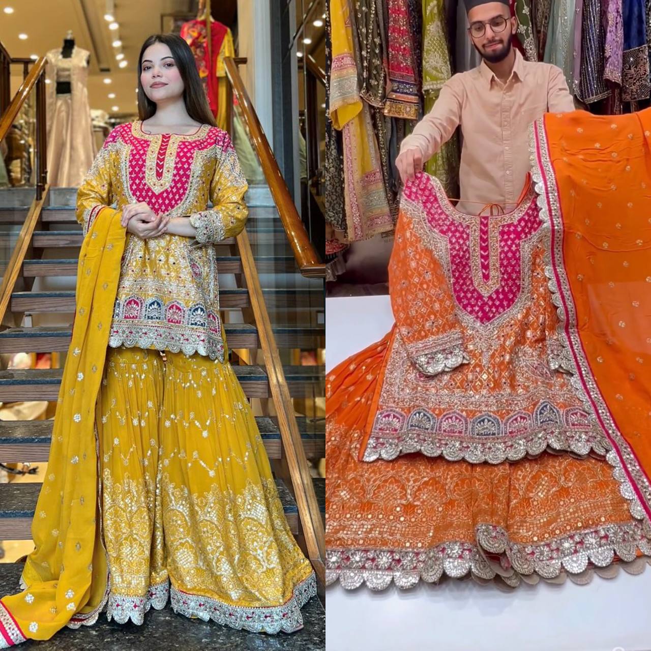 Gota Gulzar Wedding & Festive Glam Sharara Set