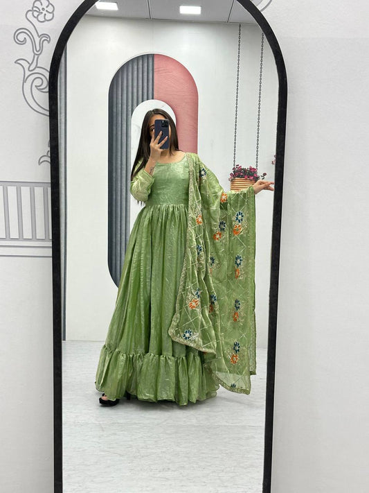 Zeel Designner Festival Embroidered Gown