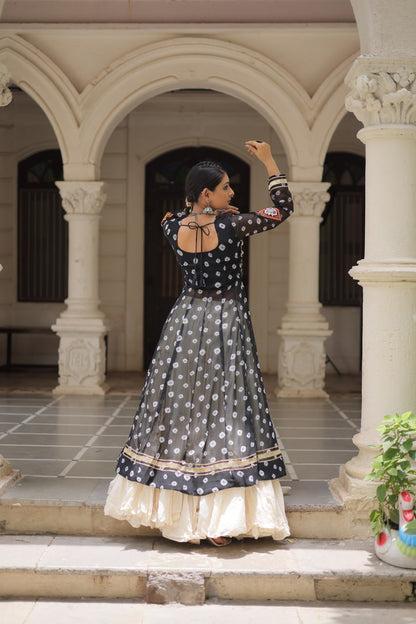 Raas Rang Collection Mirror Embroidered Front Cut Jacket Choli