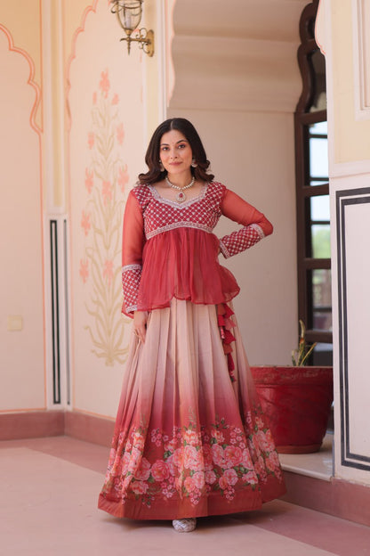 The Blooming Bond Coordinated Ombre Lehengas Set