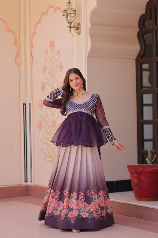 The Blooming Bond Coordinated Ombre Lehengas Set