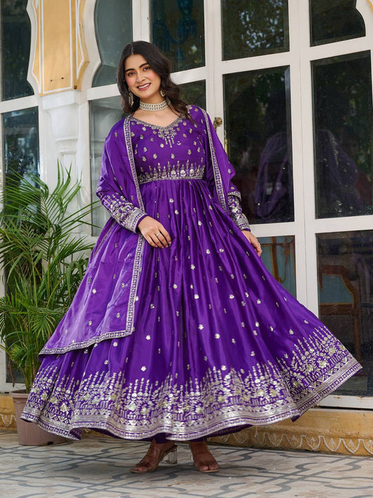 RangRaagini The Symphony of Shades  American Silk Gown