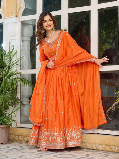 RangRaagini The Symphony of Shades  American Silk Gown
