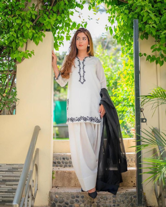Designer Wear Exclusive Roman Silk Top Salwar Set