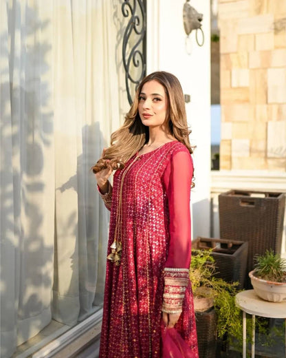 Gulrukh Rosette New Designer Anarkali Suit