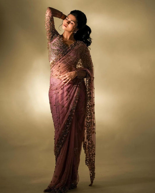 Zohra Beautiful Designer Soft Net Saree