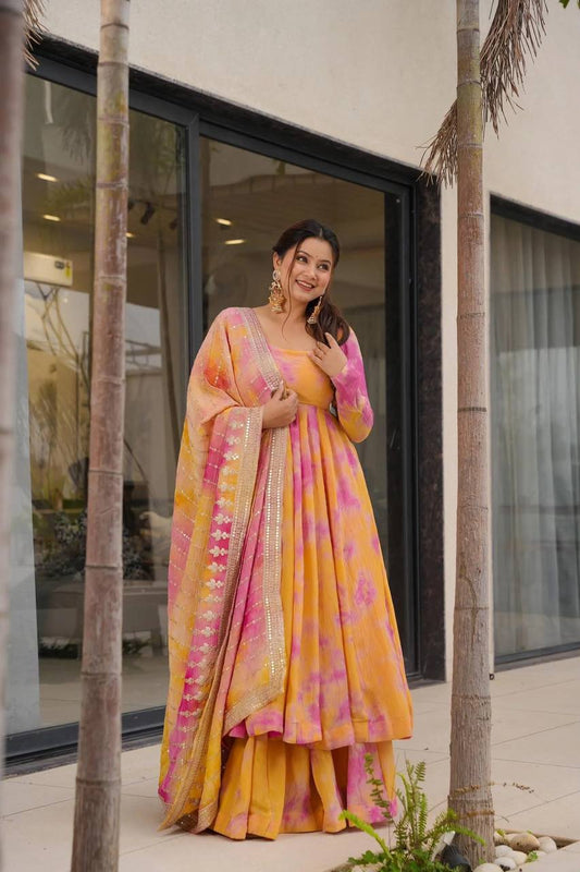 Kesariya Silk Kurta Set