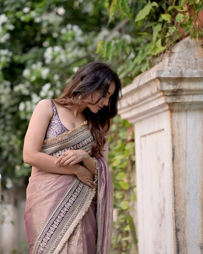 Lavendré Gulzaar Regal Handwoven Silk Saree
