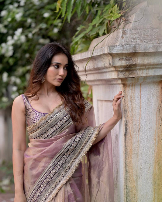 Lavendré Gulzaar Regal Handwoven Silk Saree