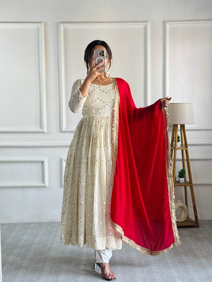Rang e Noor A Symphony of Classic Beauty Anarkali Suit Set