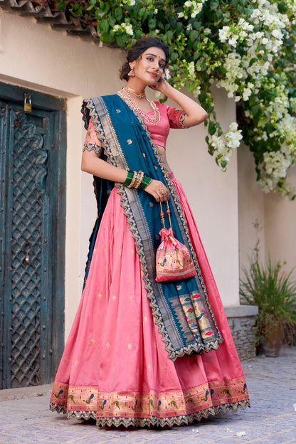 Gulbahaar Royale Vibrant Contrast Lehenga Choli Set