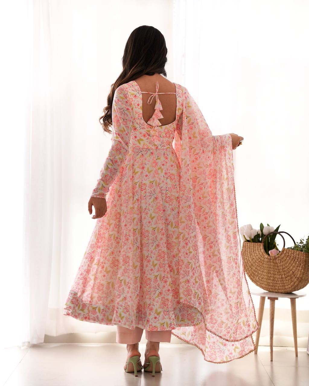 Celestial Charm Designer Elegant Festive Occasions Floral Anarkali Kurta Set