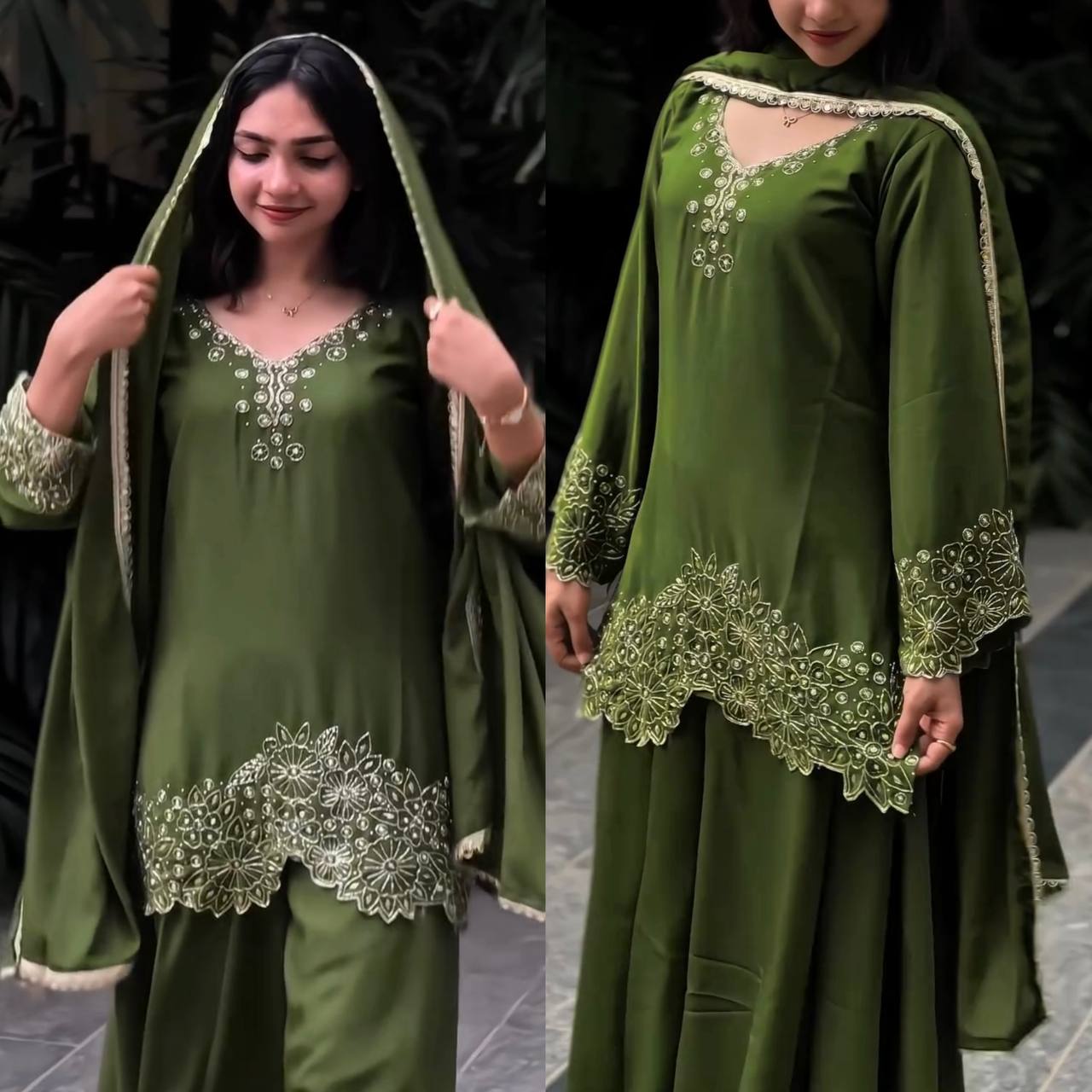 Zaitoon Florencia Designer Embroidery Beads Work Sharara
