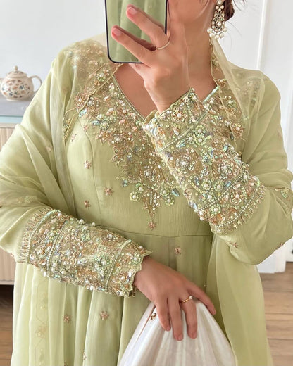 Falak Timeless Festive Charm  Premium Embroidered Anarkali