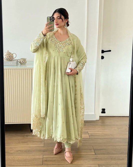 Falak Timeless Festive Charm  Premium Embroidered Anarkali