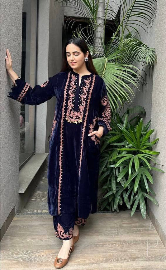 Regal Velvet Ensemble Velvet Suit Set