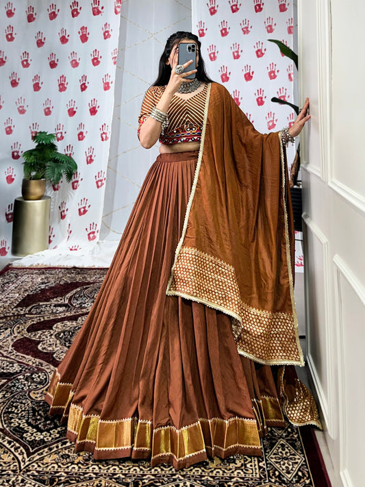 RustRegalia Silk Pure Chanderi Lehenga Choli