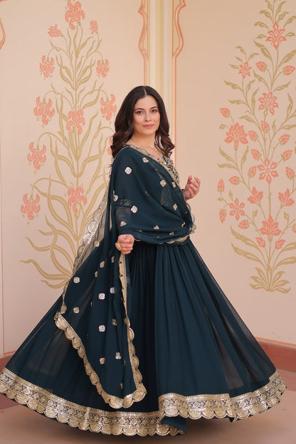 Jashn-e-Jaam Gold Embroidery Gown
