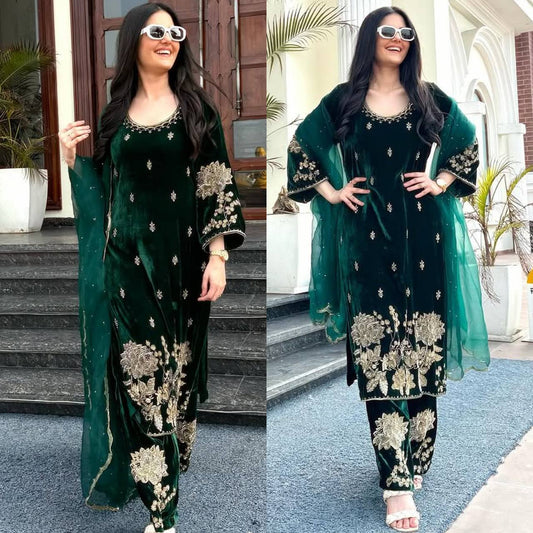 Velour Elegance Luxe Velvet Suit Set